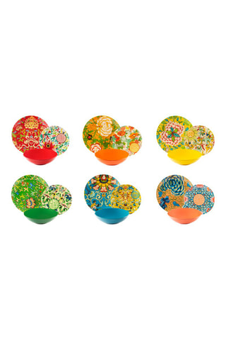 Vajilla de porcelana y gres - 18 piezas