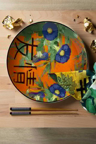 Vajilla de porcelana y gres Furisode - 18 piezas