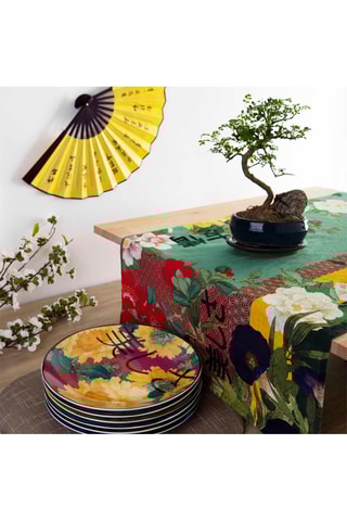 Vajilla de porcelana y gres Furisode - 18 piezas