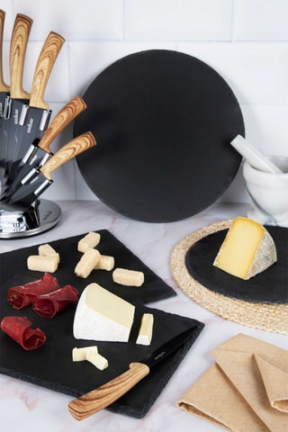 6 platos llanos rectangulares de pizarra - 30 x 20 cm