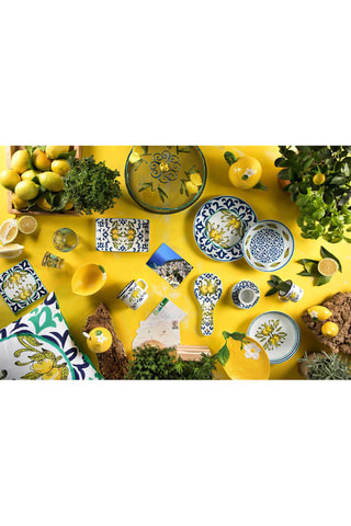 Salvamanteles de cerámica Amalfi - Azul marino - 15 x 15 cm