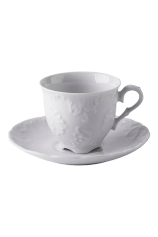 6 tazas de café de porcelana Elisa Rococo - 9 cl