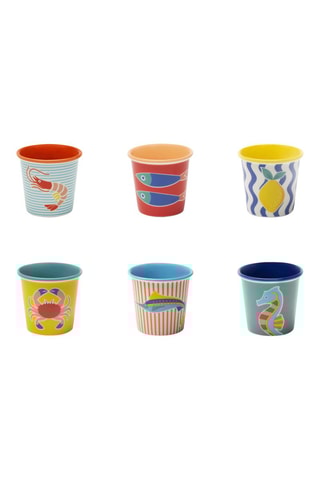 6 tazas de café de porcelana New Bone China Corfu - 9 cl