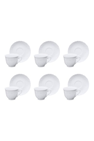 6 tazas de café de porcelana Elisa Rococo - 23 cl