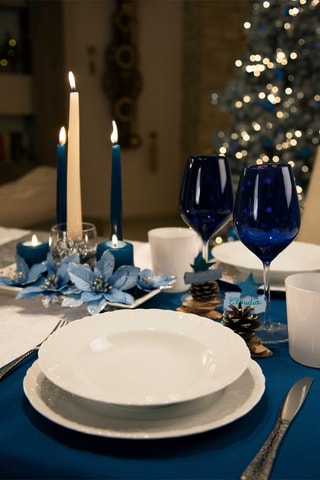 6 copas de vino de vidrio soplado Cobalo - 50 cl