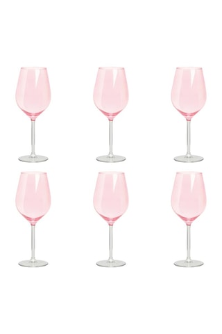 6 copas de vino Rosa - 50 cl
