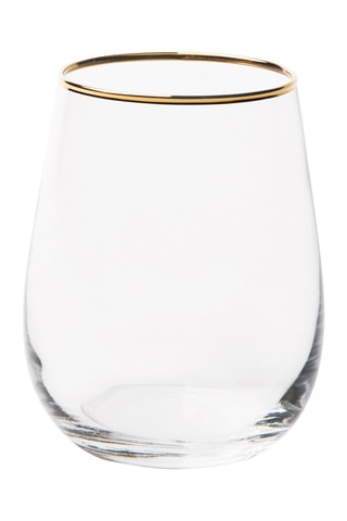6 vasos de vidrio soplado Gold - 47 cl