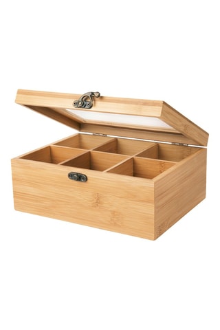 Caja para té de bambú  - 21 x 16 x 9 cm