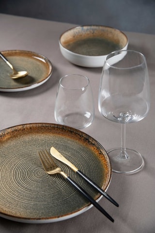 6 platos hondos de cerámica Demetra - 18 cm