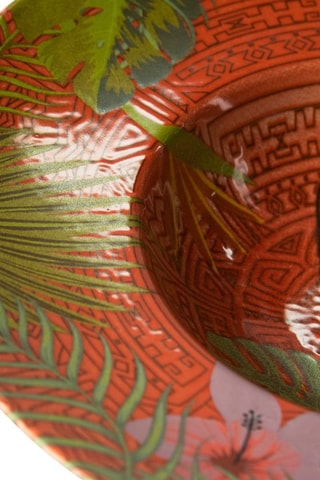 6 platos hondos de cerámica Tiki - 28,5 x 28,5 x 6,5 cm