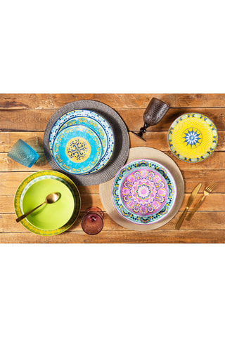 Vajilla de porcelana Etno Chic   -  18 piezas