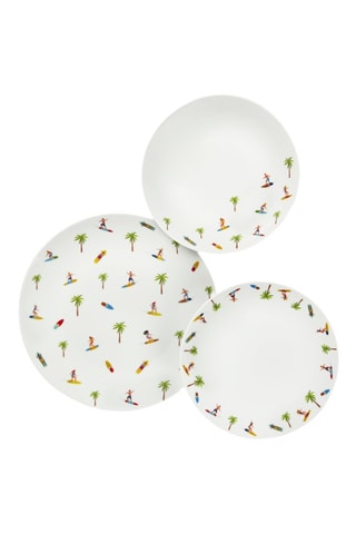 Vajilla de porcelana Honolulu - 18 piezas