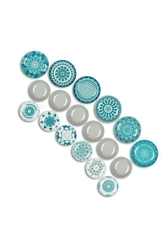 Vajilla de porcelana Mandala  - 18 piezas