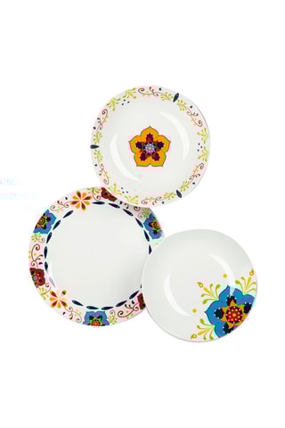 Vajilla de porcelana Tex Mex - 12 piezas