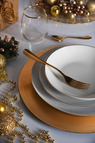 Vajilla de porcelana Linea Gold - 18 piezas