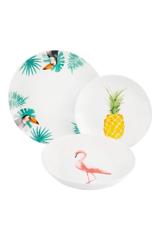 Vajilla de porcelana Tropical - 18 piezas