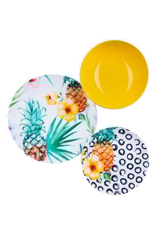 Vajilla de porcelana Tropical Chic -  18 piezas