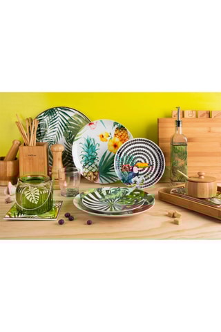 Vajilla de porcelana Tropical Chic -  18 piezas
