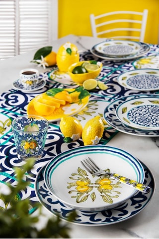 Vajilla de porcelana Amalfi - 18 piezas