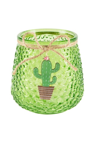 Portavelas - 9,5 x 10 x 9,5 cm - Verde