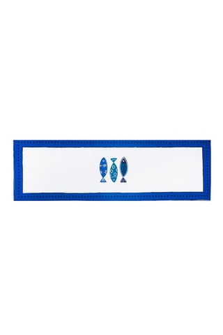 Camino de mesa Ocean  - Blanco y azul -  45 x 140 cm