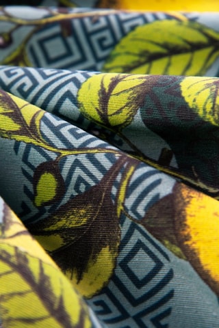 Camino de mesa Boboli - 140 x 45 cm - Azul y amarillo