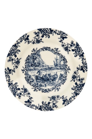 3 platos de cerámica les Voyages Bleu - 28 x 28 x 5 cm