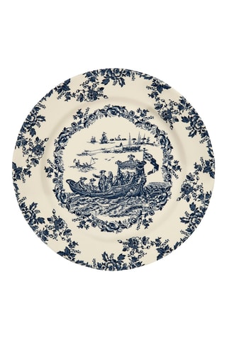 3 platos de cerámica les Voyages Bleu - 28 x 28 x 5 cm