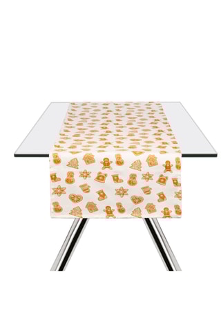 Camino de mesa y servilletas de tela Wonderful Ginger - Naranja - 145 x 45 x 0,1 / 45 x 45 x 0,1 cm