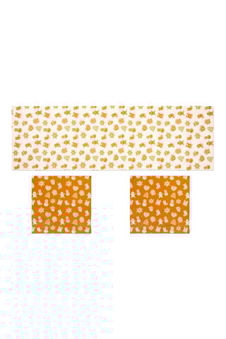 Camino de mesa y servilletas de tela Wonderful Ginger - Naranja - 145 x 45 x 0,1 / 45 x 45 x 0,1 cm