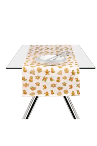 Camino de mesa y servilletas de tela Wonderful Ginger - Naranja - 145 x 45 x 0,1 / 45 x 45 x 0,1 cm