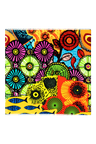 Salvamanteles de cerámica Afrika Chic - 15 x 15 x 0,7 cm