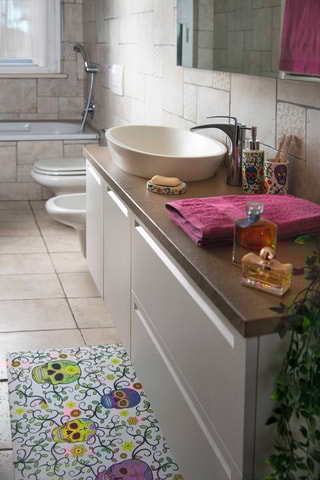 Alfombra Calavera - Multicolor - 80 x 52 cm