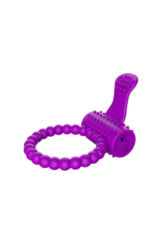 Anillo vibrador con lengua estimuladora - Violeta