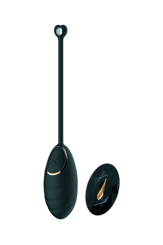 Huevo vibrador con mando Daisy - Negro - 19,3 cm