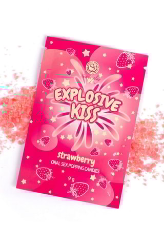 Bonbons pétillants à la fraise Explosive Kiss - 9 g