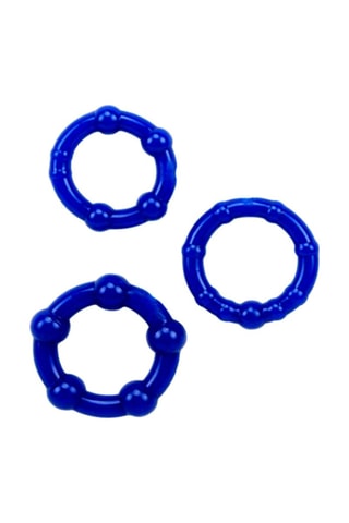 3 anillos para el pene - Azul