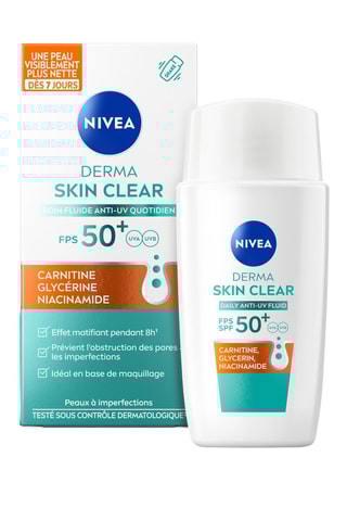 Fluido UV facial Derma Skin Clear FPS50+ - 40 ml