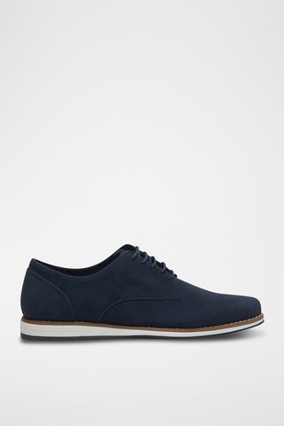 Stringate in pelle scamosciata - Navy
