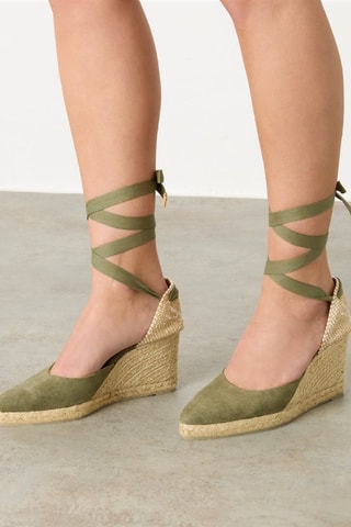 Espadrillas con zeppa Joyce - Verde oliva 