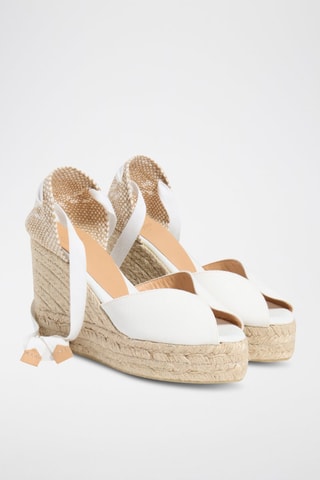 Espadrillas con zeppa Bilina - Bianco 
