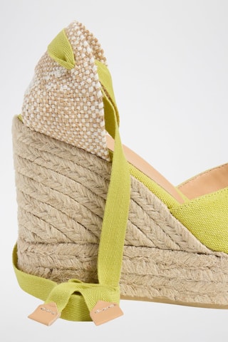 Espadrillas con zeppa in cotone bio Bilina - Giallo 