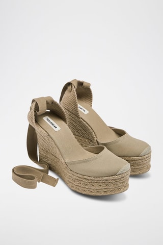 Espadrillas con zeppa - Beige