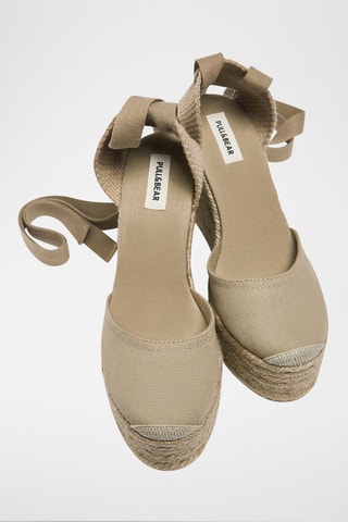 Espadrillas con zeppa - Beige