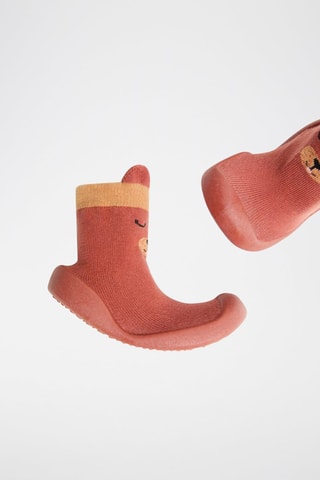 Sneakers a calza - Corallo 