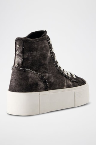 Sneakers alte platform - Grigio scuro