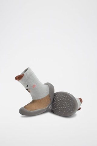 2 babbucce a calze - Beige e verde chiaro