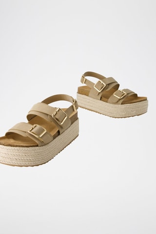 Sandali platform - Beige