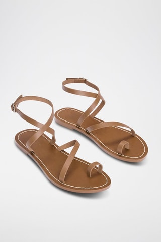 Sandali in pelle - Marrone