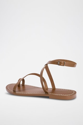 Sandali in pelle - Marrone